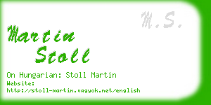 martin stoll business card